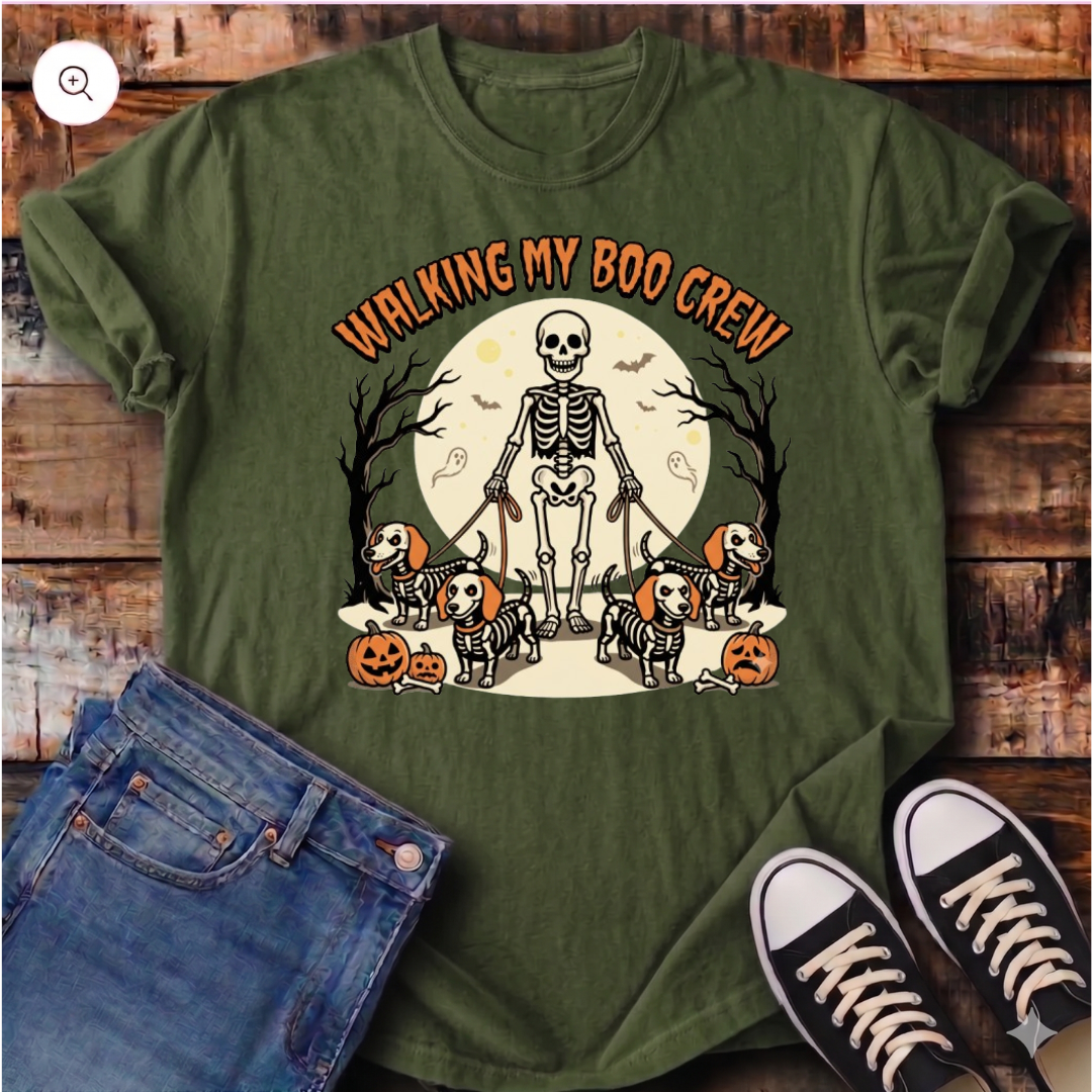 Walking My Boo Crew T-Shirt