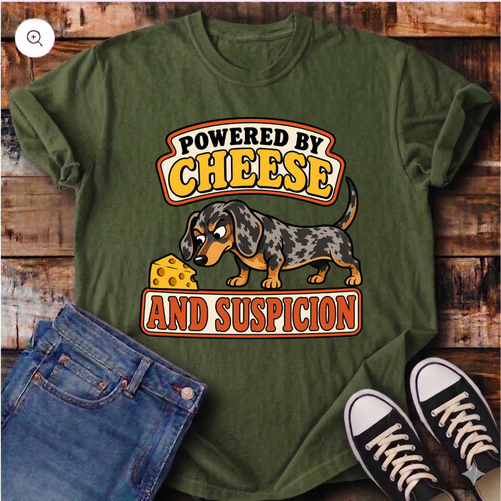 Powered by Cheese and Suspicion T-Shirt