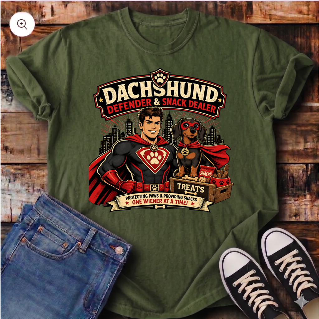 Dachshund Defender and Snack Dealer T-Shirt