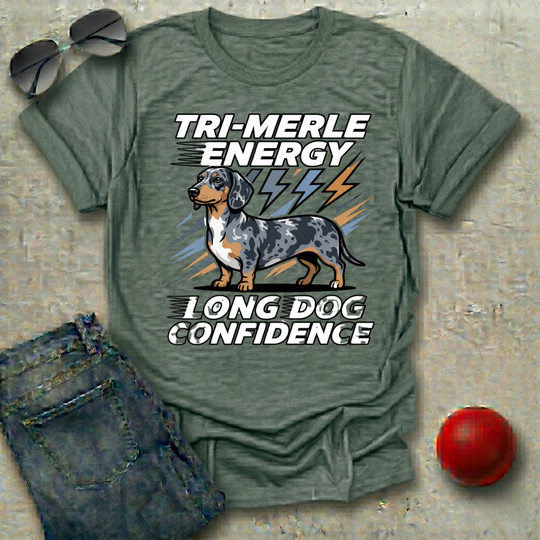Tri-Merle Energy Long Dog Confidence T-Shirt