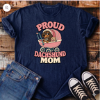 Proud Dachshund Mom (Pink) T-Shirt