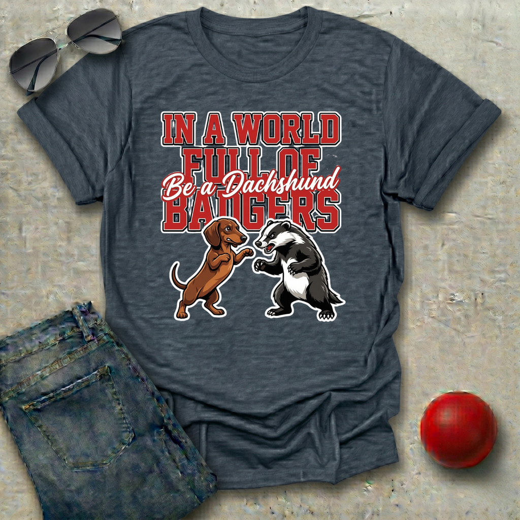 In a World Full of Badgers Be a Dachshund T-Shirt