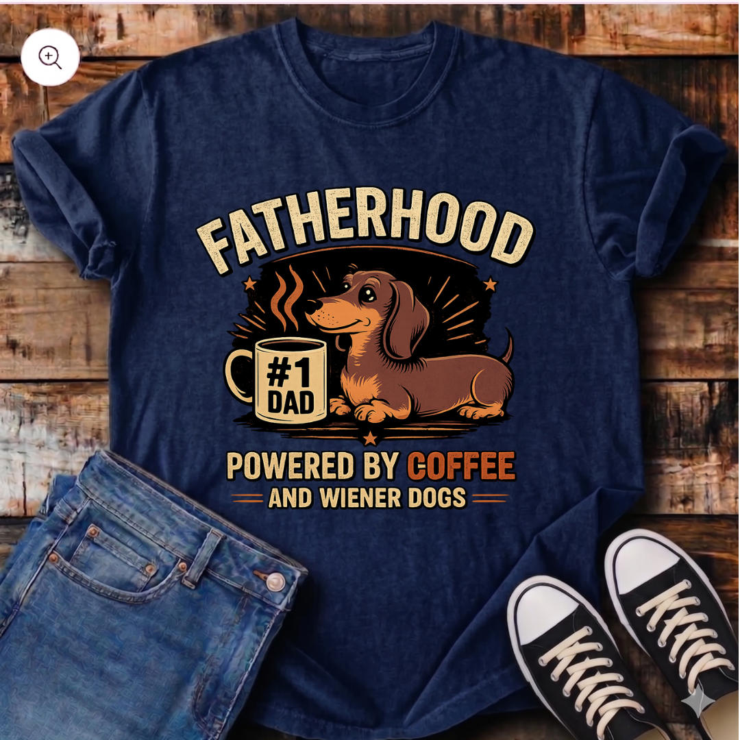 Fatherhood Powered by Coffee T-Shirt