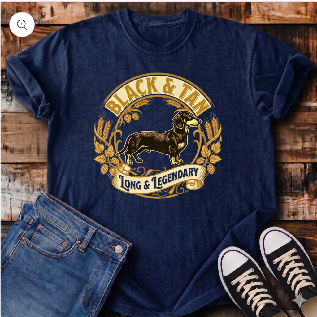 Black and Tan Long and Legendary T-Shirt