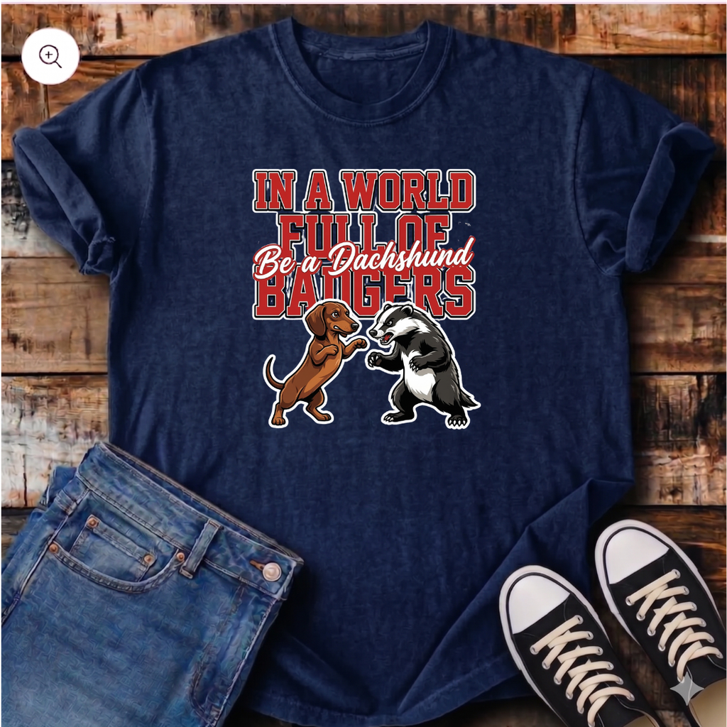 In a World Full of Badgers Be a Dachshund T-Shirt