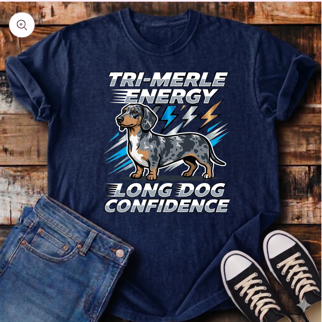 Tri-Merle Energy Long Dog Confidence T-Shirt