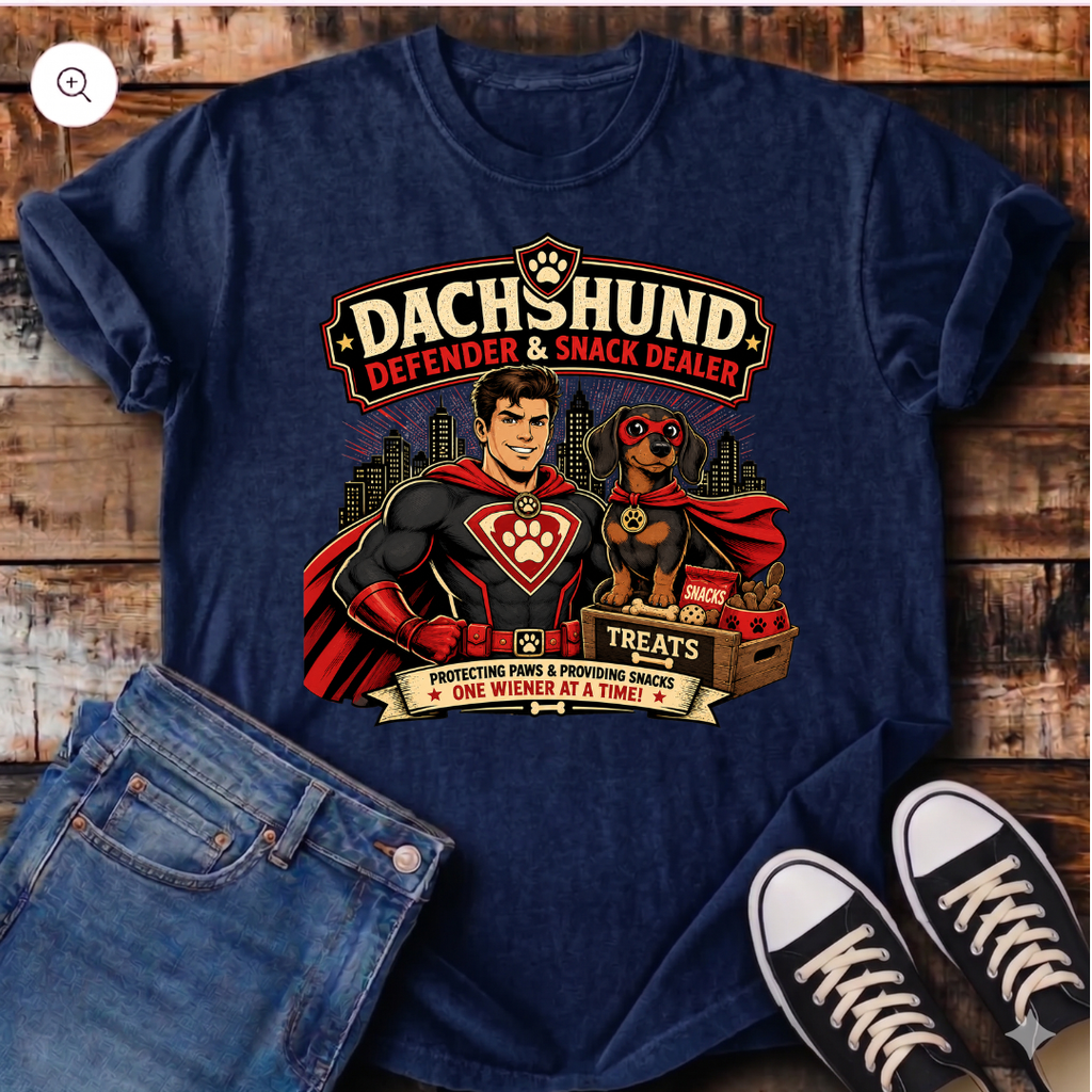 Dachshund Defender and Snack Dealer T-Shirt