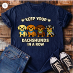Keep Your Dachshunds in a Row T-Shirt