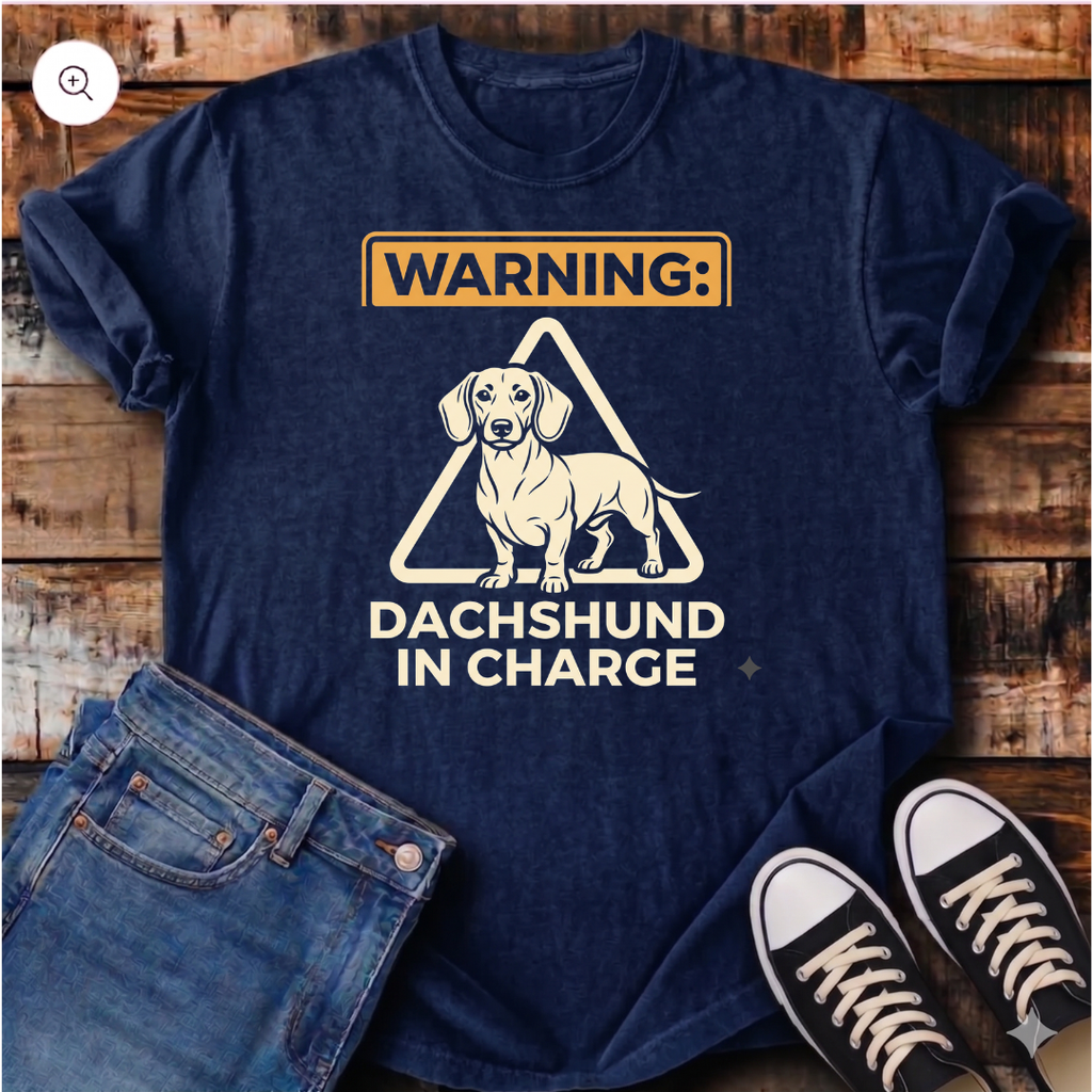 Warning: Dachshund in Charge T-Shirt