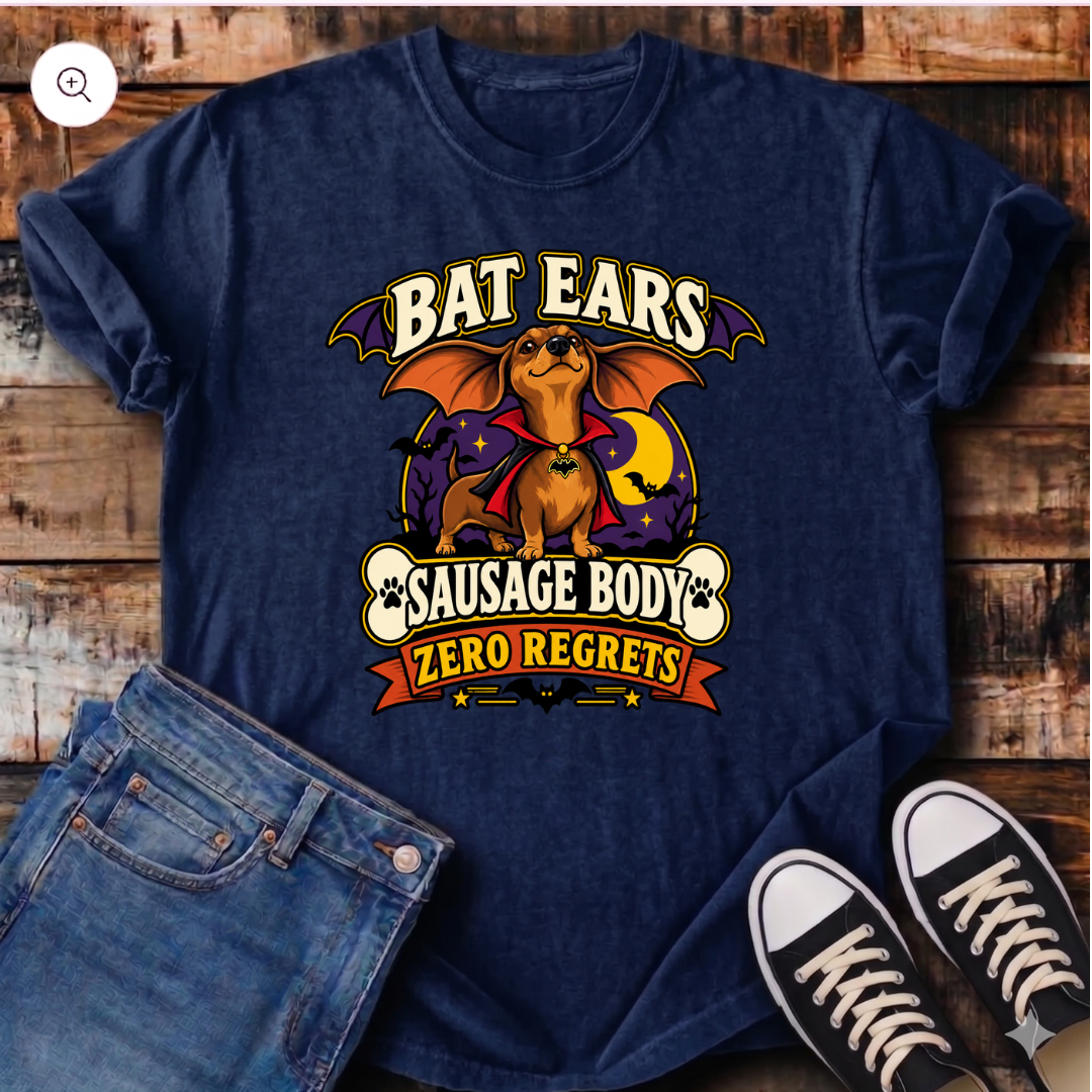 Bat Ears, Sausage Body, Zero Regrets T-Shirt