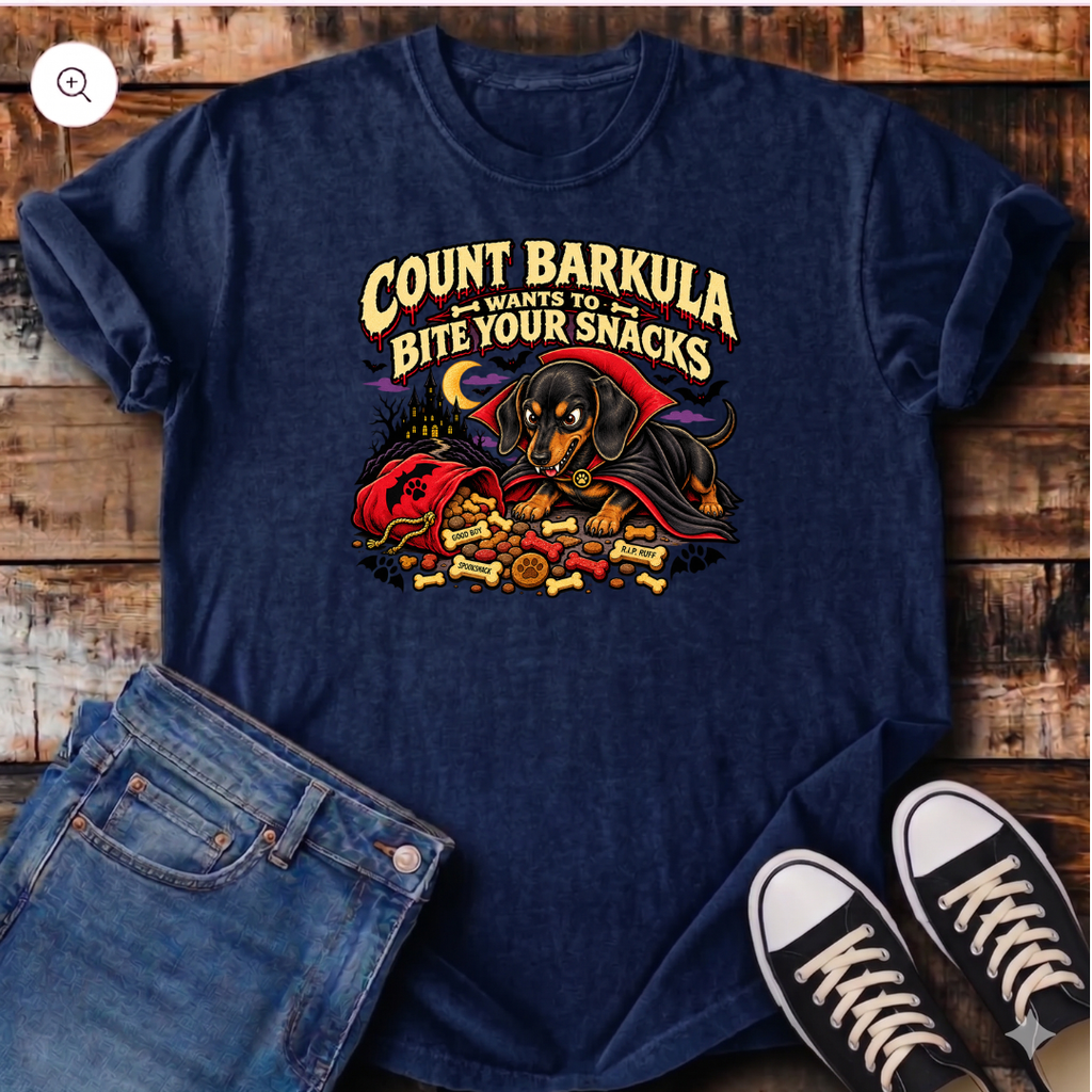 Count Barkula Wants to Bite Your Snacks T-Shirt