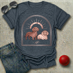 Rose Gold Dachshund Couple T-Shirt