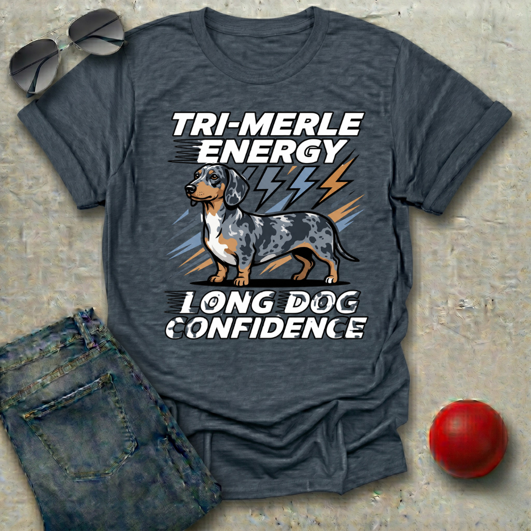 Tri-Merle Energy Long Dog Confidence T-Shirt