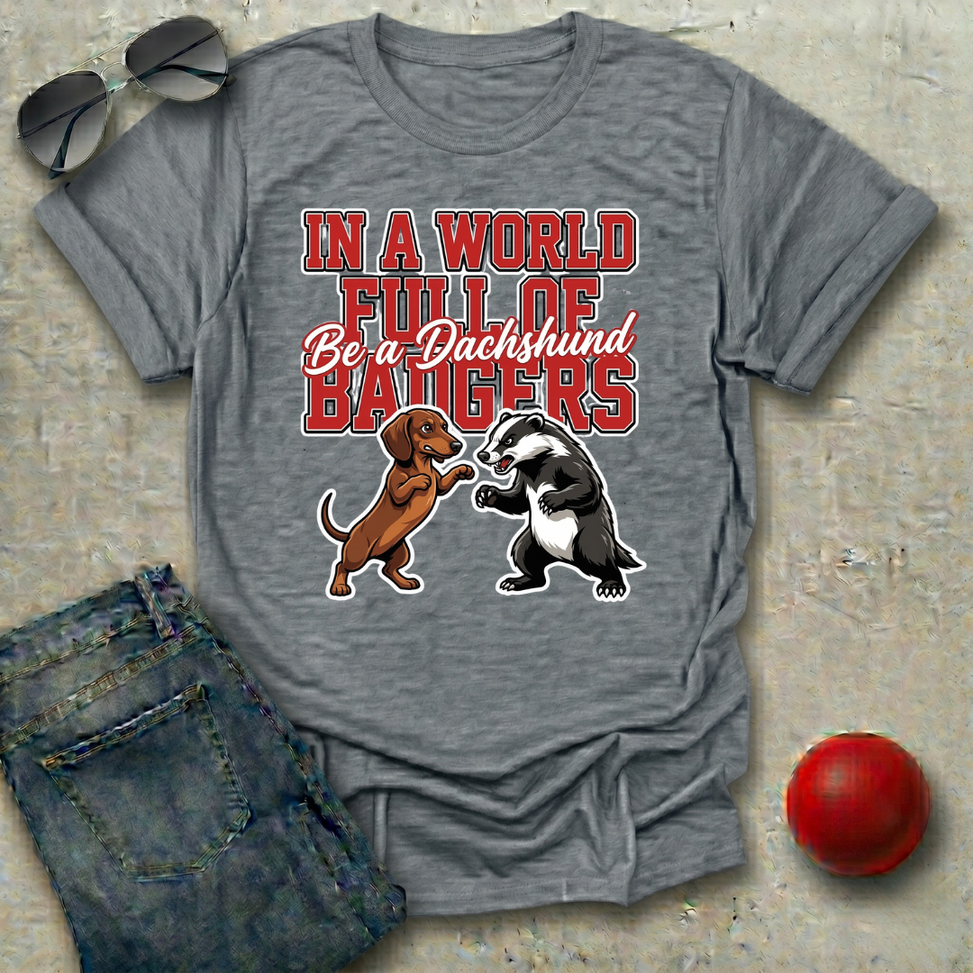 In a World Full of Badgers Be a Dachshund T-Shirt