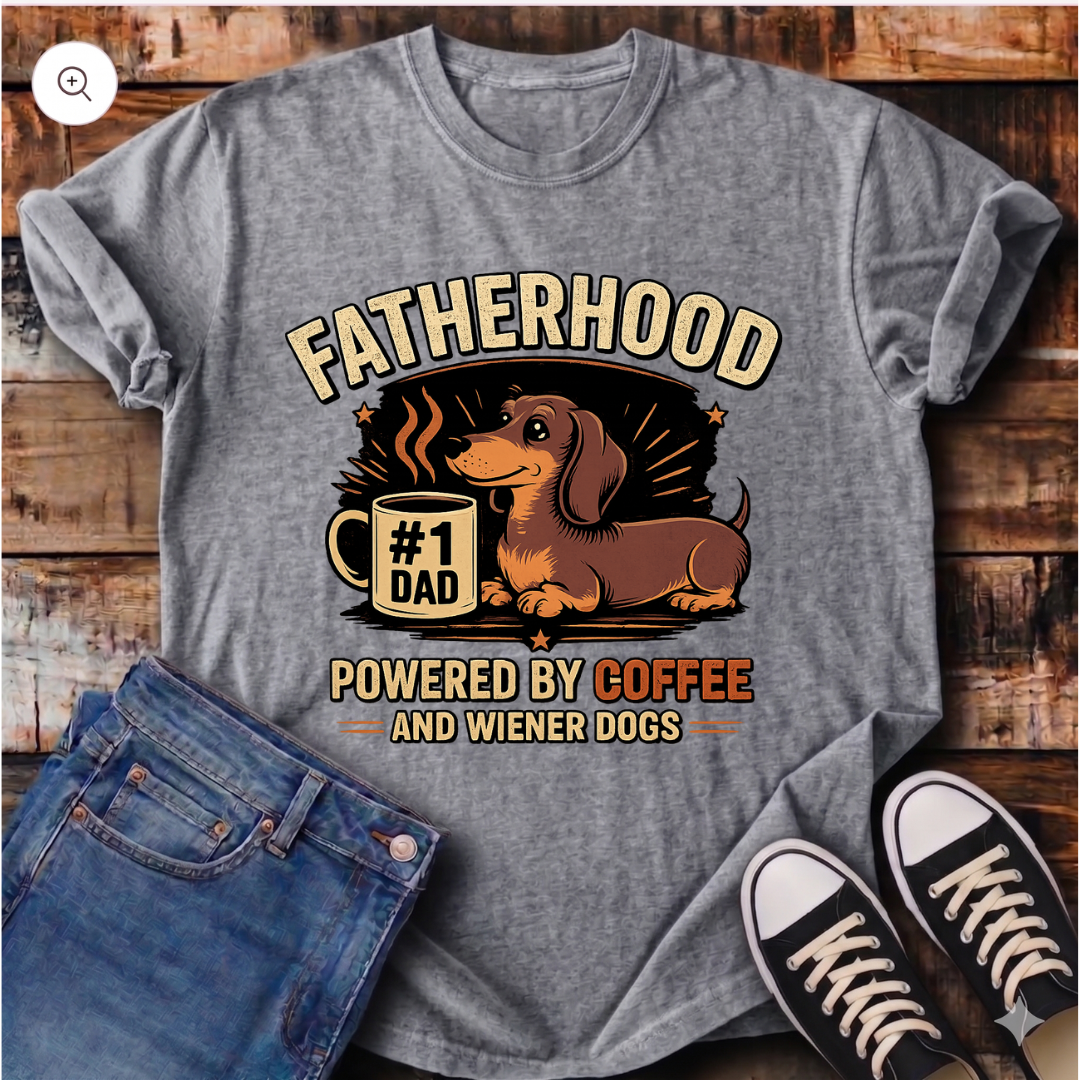 Fatherhood Powered by Coffee T-Shirt