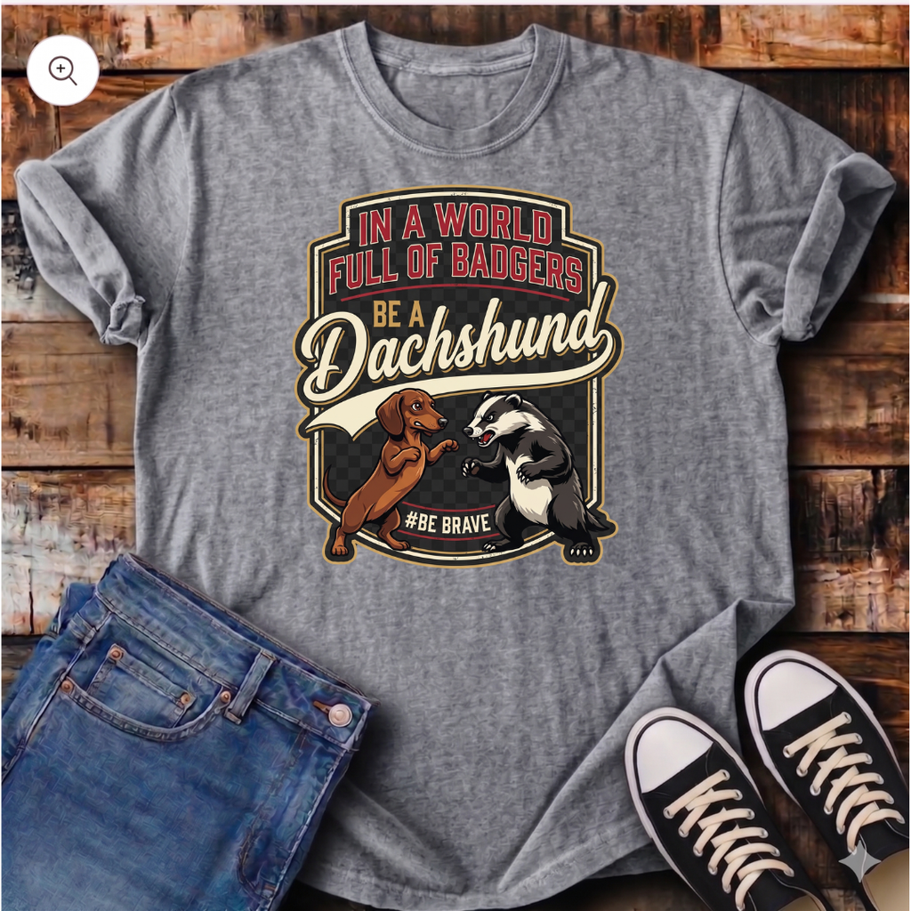 In a World Full of Badgers Be a Dachshund T-Shirt
