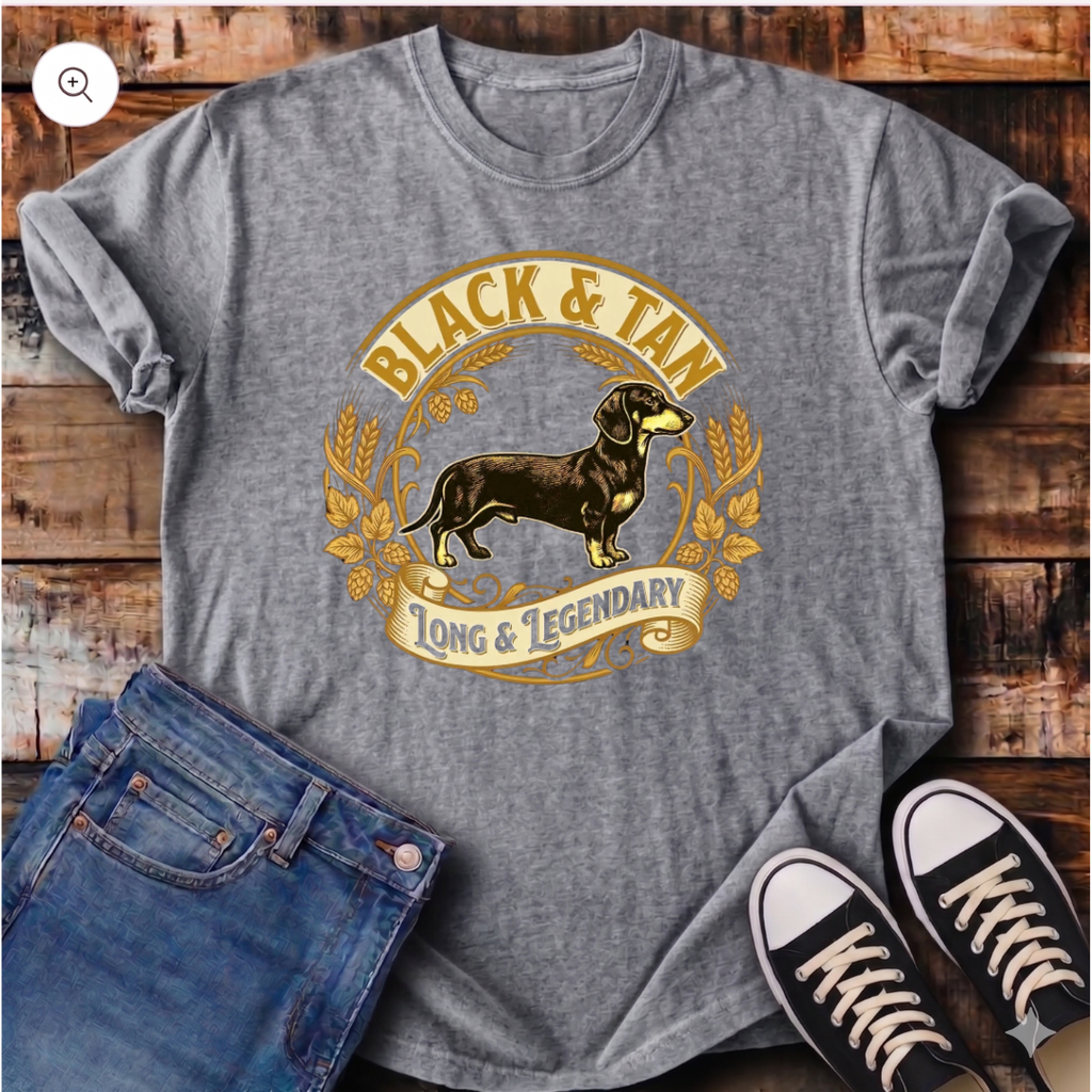 Black and Tan Long and Legendary T-Shirt