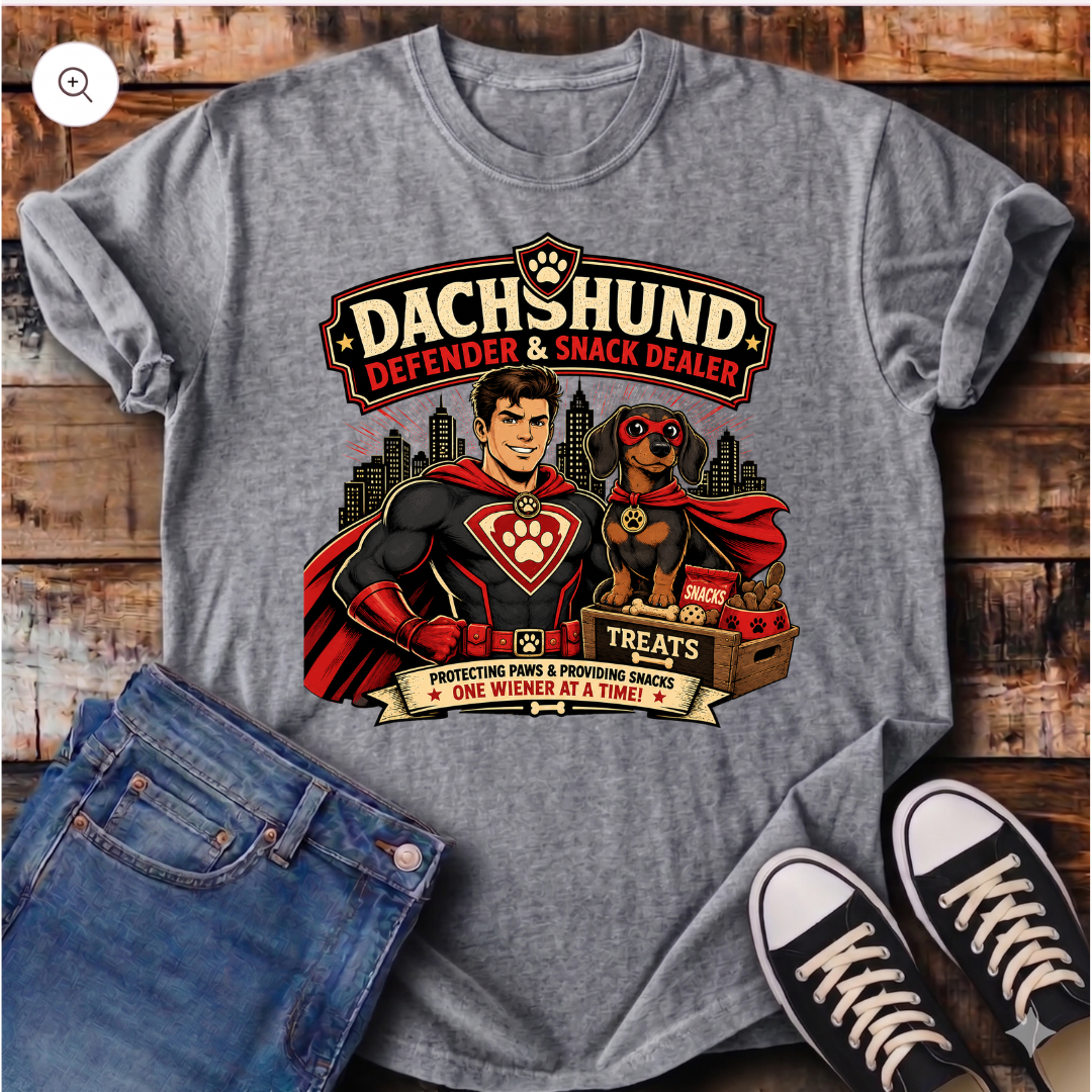 Dachshund Defender and Snack Dealer T-Shirt
