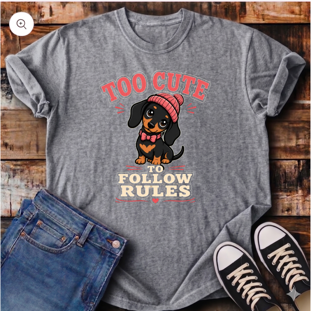 Too Cute To Follow Rules T-Shirt
