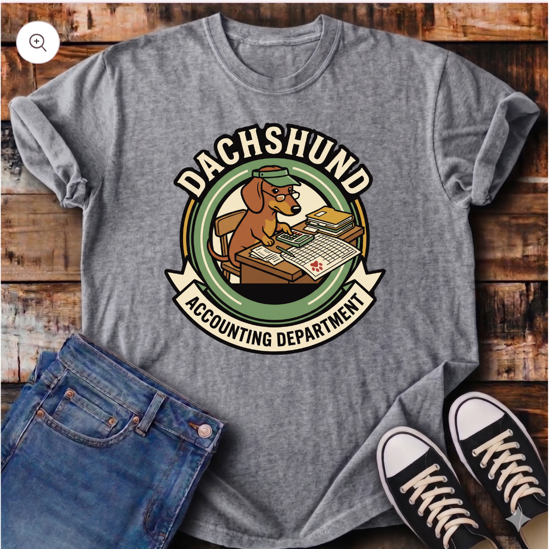 Dachshund Accounting Department T-Shirt