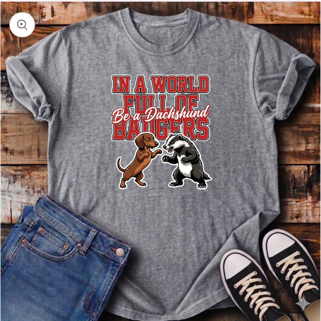 In a World Full of Badgers Be a Dachshund T-Shirt