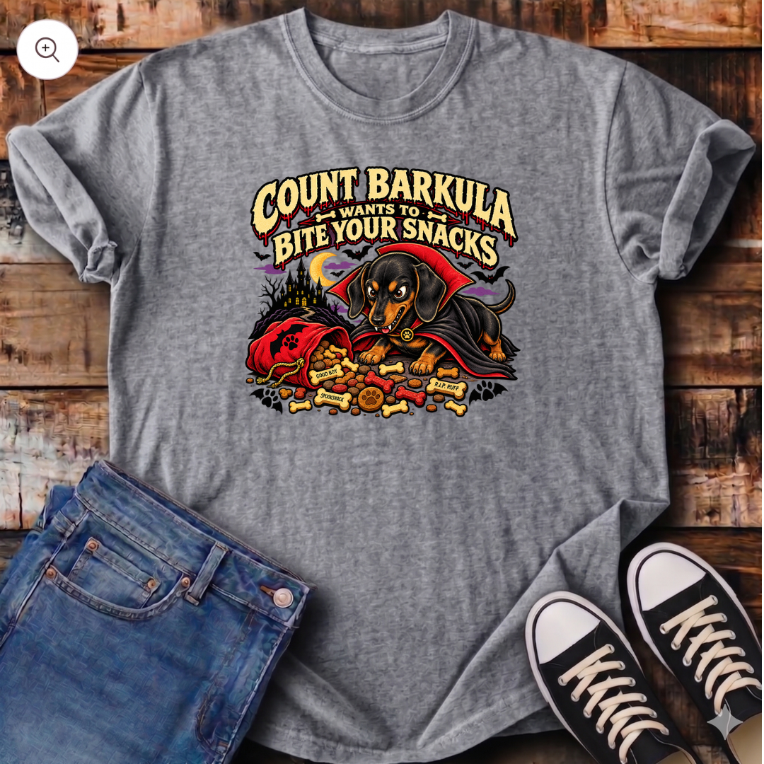 Count Barkula Wants to Bite Your Snacks T-Shirt
