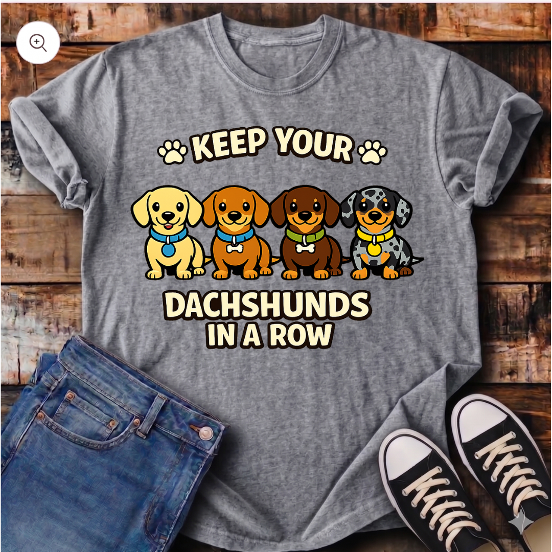 Keep Your Dachshunds in a Row T-Shirt