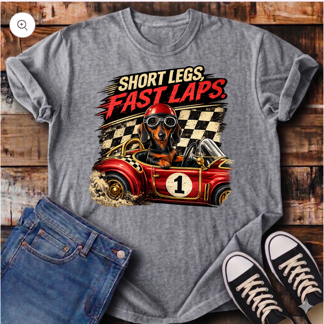 Short Legs, Fast Laps T-Shirt