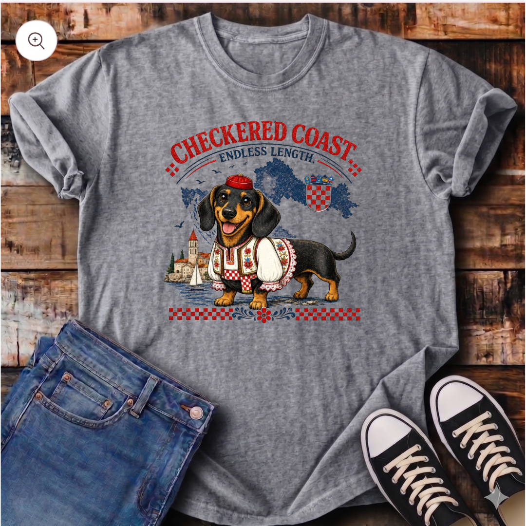 Croatia Checkered Coast T-Shirt
