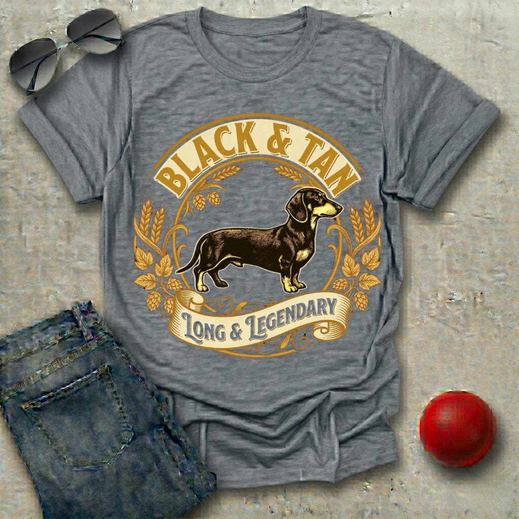 Black and Tan Long and Legendary T-Shirt